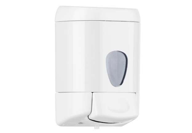 Immagine di Dispenser da muro Prestige per sapone liquido - 15,9x8x10,5 cm - capacità 0,55 L - bianco - Mar Plas