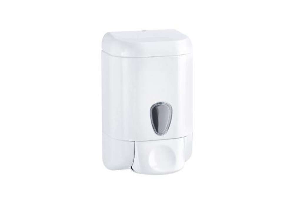 Immagine di Dispenser sapone Prestige - murale - capacità 1 L - bianco/azzurro trasparente - Mar Plast