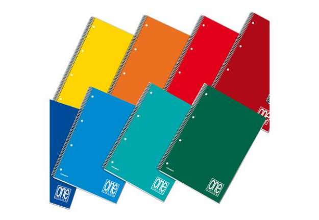Immagine di Maxiquaderno One Color - A4+ - forato - microperforato - 1 rigo - 140 fogli - 70gr - spiralato - Bla