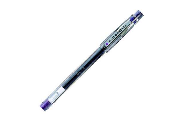 Immagine di Penna a sfera con cappuccio gel G Tec C4 - punta 0,4mm - viola  - Pilot