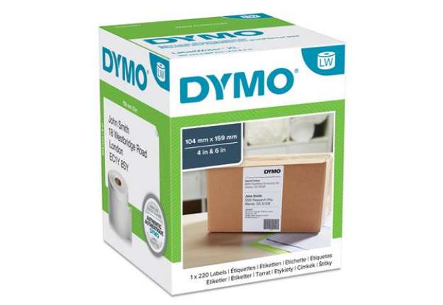 Immagine di Rotolo 220 etichette LW S0904980 - 104 x 159 mm - XL indirizzi - bianco - Dymo