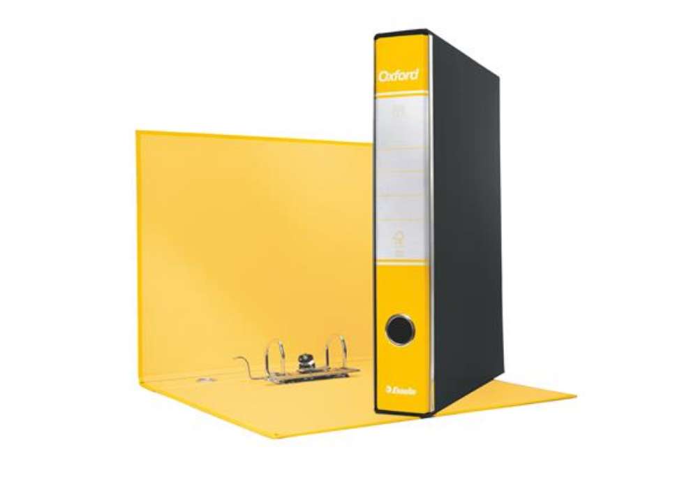 Immagine di Registratore Oxford G82 - dorso 5 cm - commerciale 23 x 30 cm - giallo - Esselte