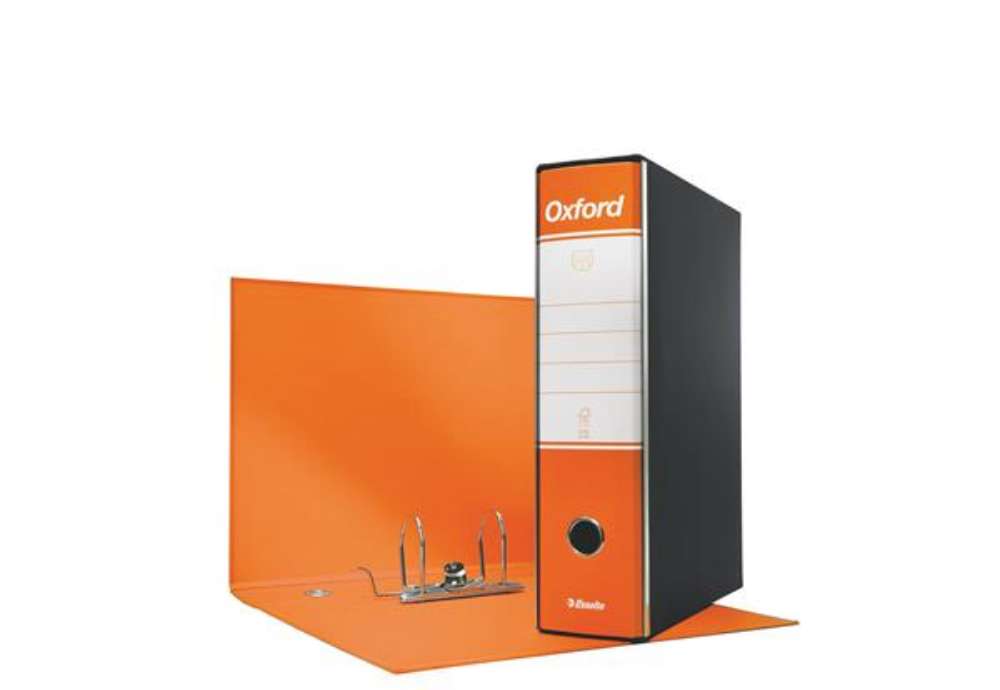 Immagine di Registratore Oxford G83 - dorso 8 cm - commerciale 23 x 30 cm - arancione - Esselte