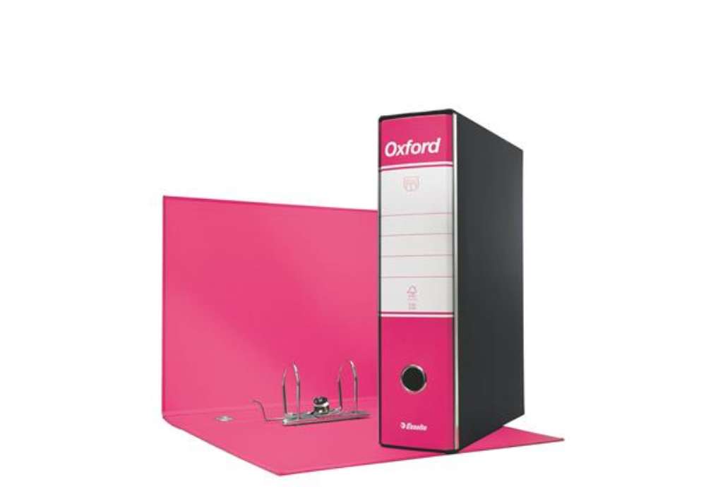 Immagine di Registratore Oxford G83 - dorso 8 cm - commerciale 23 x 30 cm - fucsia - Esselte