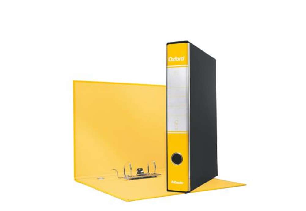 Immagine di Registratore Oxford G84 - dorso 5 cm - protocollo 23 x 33 cm - giallo - Esselte