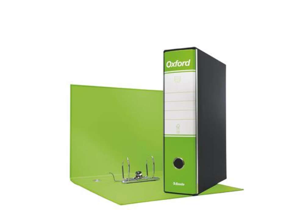 Immagine di Registratore Oxford G85 - dorso 8 cm - protocollo 23 x 33 cm - verde lime - Esselte