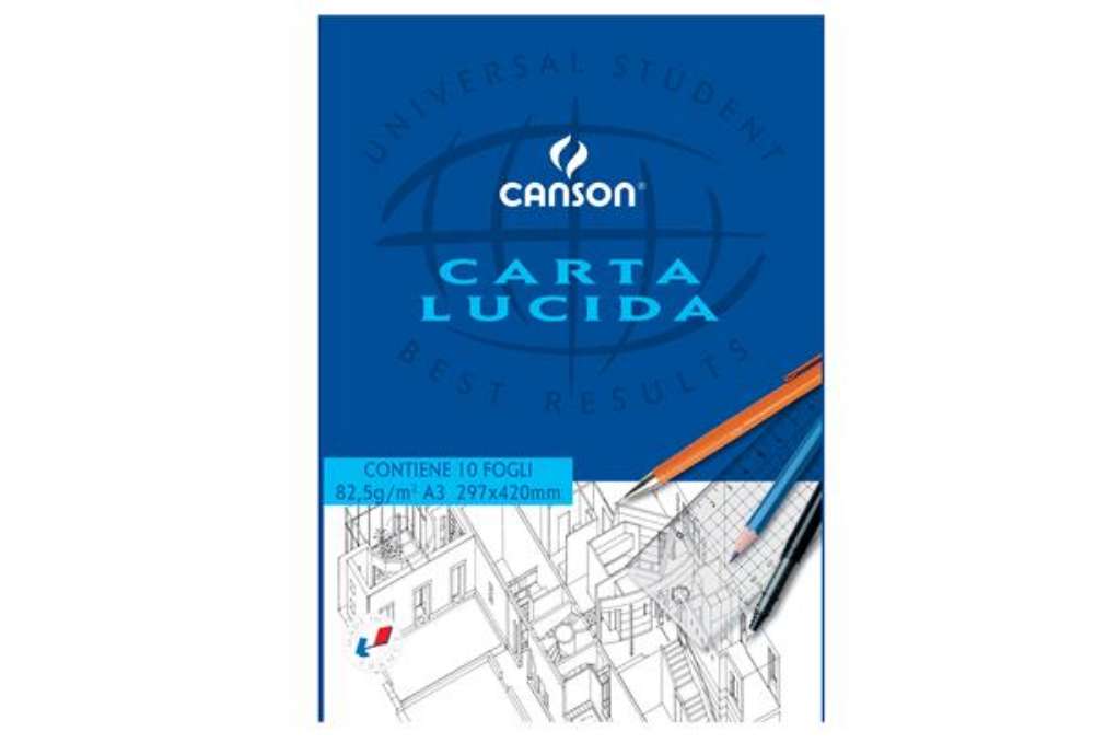 Immagine di Blocco carta lucida - A3 - 10 fogli - 80gr - uso manuale - Canson