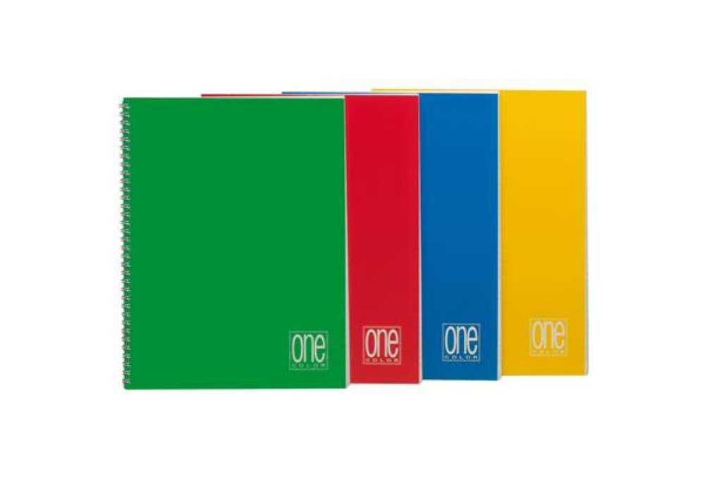 Immagine di Maxiquaderno One Color - A4 - 5mm - 60 fogli - 80 gr - s/fori - spiralato - Blasetti