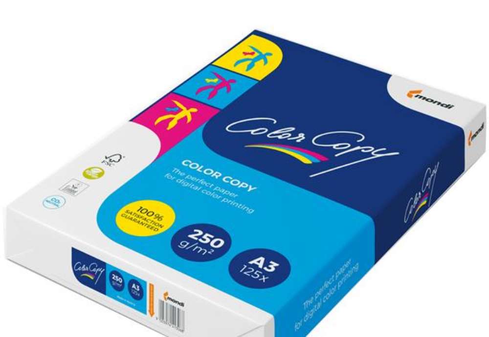 Immagine di Carta Color Copy - 320 x 450 mm - 250 gr - bianco - Sra3 - Mondi - conf. 125 fogli