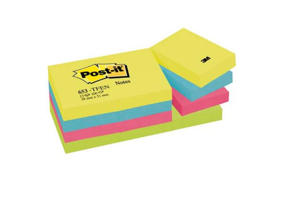 Immagine di Blocco foglietti Colori Energy - 653-TFEN - 38 x 51 mm - 72 gr - colori assortiti - 100 fogli - Post