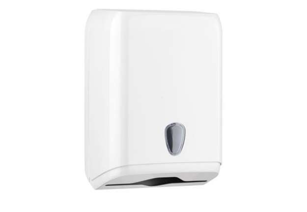Immagine di Dispenser asciugamani piegati - 28x13,7x37,5 cm - plastica - bianco - Mar Plast