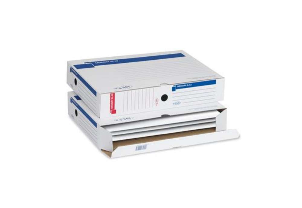 Immagine di Scatola archivio Memory XL A3 - 30 x 42 cm - dorso 8 cm - bianco - Sei Rota