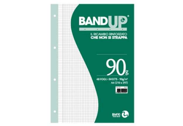 Immagine di Ricambi BandUp forati rinforzati - A4 - 5mm c/margine - 40 fogli - 90gr - BM