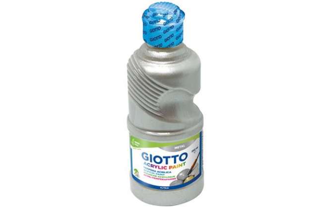 Immagine di Tempera pronta acrilica - 250ml - argento - Giotto