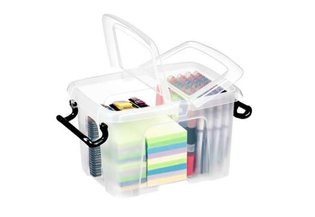 Immagine di Contenitore multiuso con coperchio - 28,5x22,5x17,5 cm - 6 L - PPL - trasparente - Strata