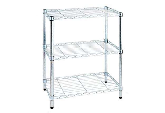 Immagine di Libreria Archimede Light - 3 ripiani - acciaio cromato - 36x60x75 cm - Serena Group