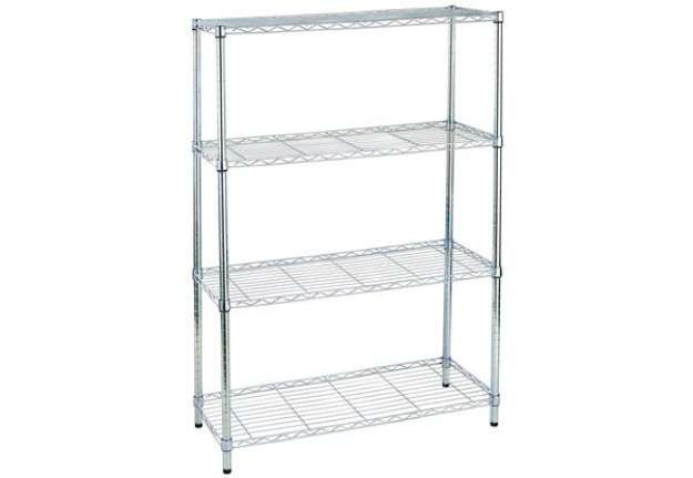 Immagine di Libreria Archimede Light - 4 ripiani - acciaio cromato - 36 x 90 x 137 cm - Serena Group