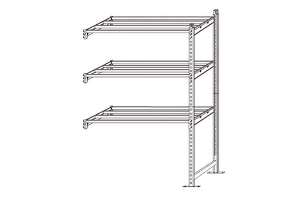 Immagine di Scaffale Rang'Eco180 - modulo aggiunta - 5 ripiani - portata ripiano 180 kg - 100 x 35 x 200 cm - ac