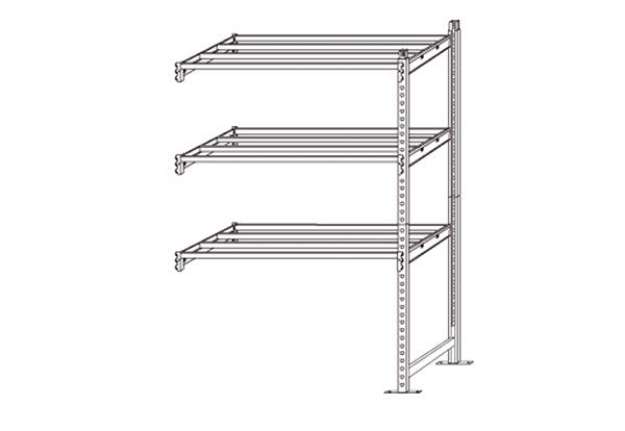 Immagine di Scaffale Rang'Eco180 - modulo aggiunta - 5 ripiani - portata ripiano 180 kg - 100 x 35 x 200 cm - ac