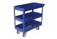 Immagine di Carrello da lavoro - 3 ripiani - 84 x 41 x 82 cm - portata max 100 kg - acciaio verniciato - blu - S