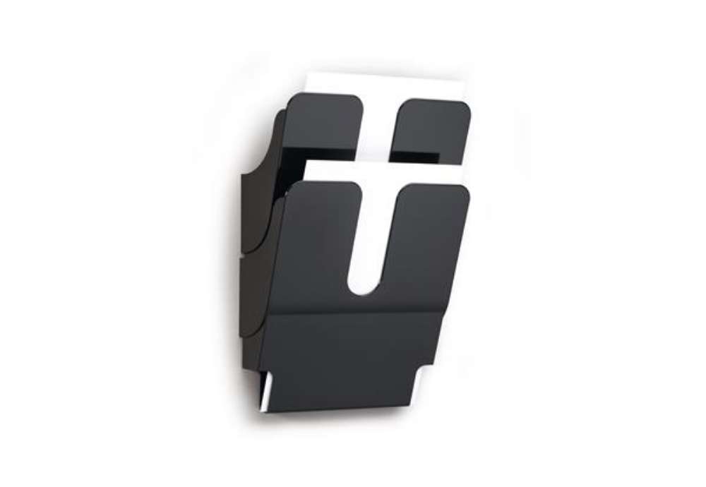 Immagine di Display da parete Flexiplus - 2 tasche A4 - nero - Durable
