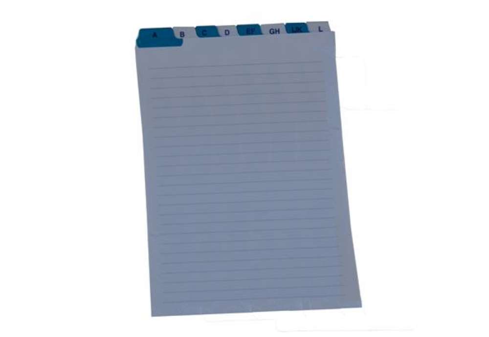 Immagine di Schede - rubrica A/Z -  17 x 24 cm (verticale) - bianco - Edipro