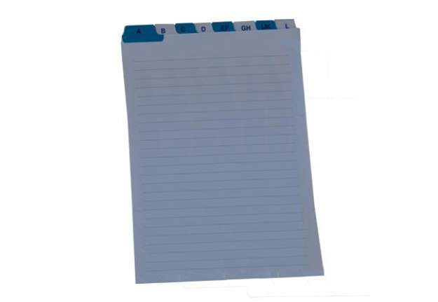 Immagine di Schede - rubrica A/Z -  24x17 cm (verticale) - bianco - Edipro
