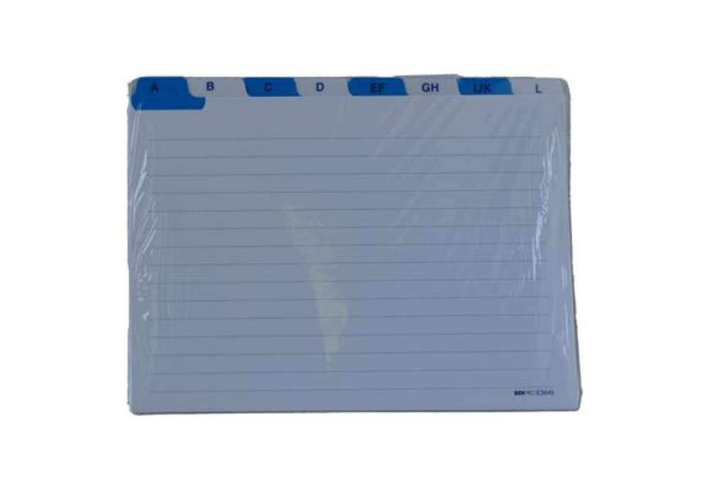 Immagine di Schede - rubrica A/Z -  17x24 cm (orizzontale) - bianco - Edipro