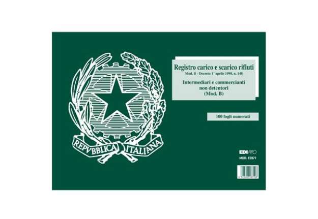 Immagine di Blocco carico/scarico rifiuti non detentori (Mod. B) - 22,5 x 29,7cm - 100pg - numerate - Edipro