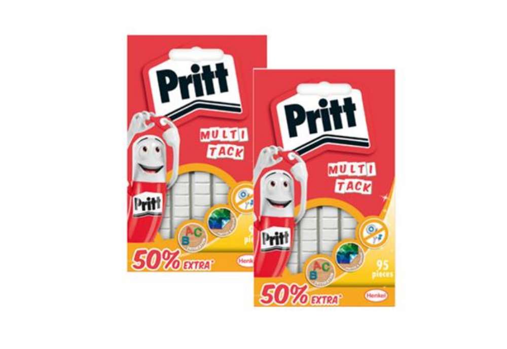 Immagine di Gommini adesivi Multi-Tack - riutilizzabili - bianco - Pritt - conf. 95 pezzi