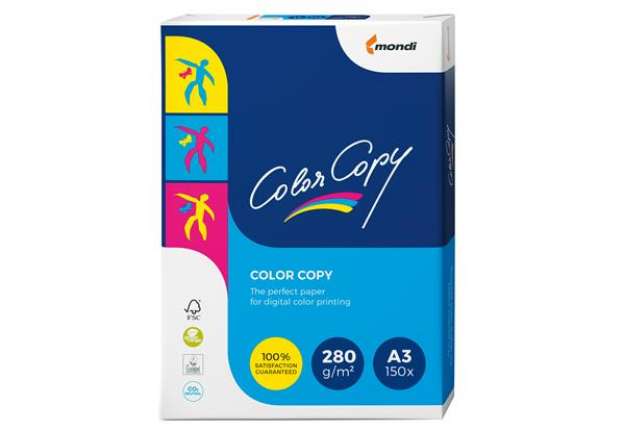 Immagine di Carta Color Copy - 320 x 450 mm - 280 gr - bianco - Sra3 - Mondi - conf. 150 fogli