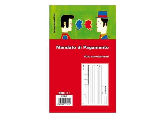 Immagine di Blocco mandato di pagamento E5736A - 9,9 x 17cm - 100 fogli - Edipro