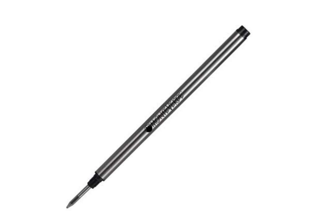 Immagine di Refill in metallo per roller Montblanc - punta media - nero  - Monteverde - conf. 2 pezzi