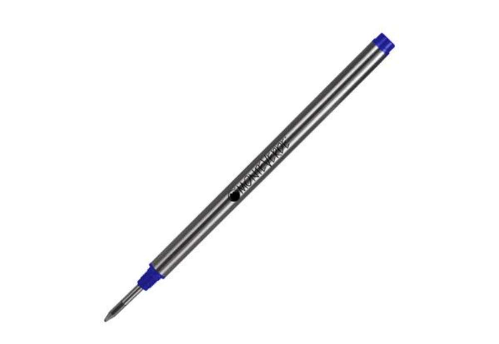 Immagine di Refill in metallo per roller Montblanc - punta media - blu  - Monteverde - conf. 2 pezzi