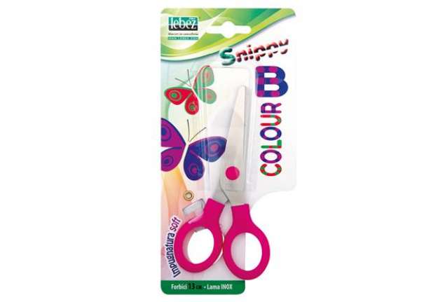 Immagine di Forbice Snippy Color - punta tonda - 13 cm - lama acciaio - colori assortiti - Lebez