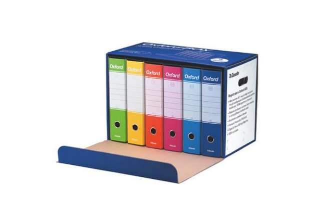 Immagine di Scatola registratori Oxford Box G85 - dorso 8 cm - protocollo 23x33 cm - colori assortiti - Esselte