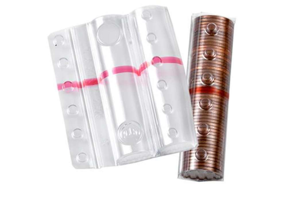 Immagine di Blister portamonete - 5 cent - fascia rossa - Iternet - sacchetto da 100 blister