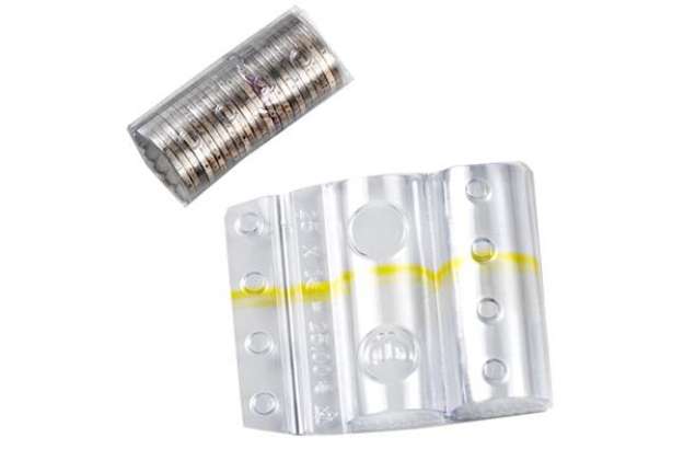 Immagine di Blister portamonete - 1 euro - fascia gialla - Iternet - sacchetto da 100 blister