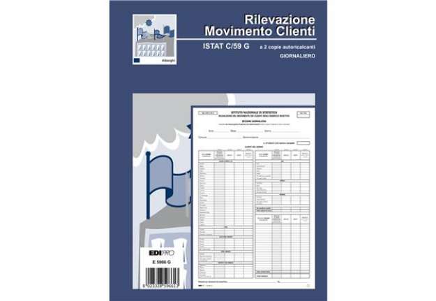 Immagine di Blocco modello Istat C59 giornaliero - 50 fogli 2 copie ricalcanti - 31 x 21cm - Edipro