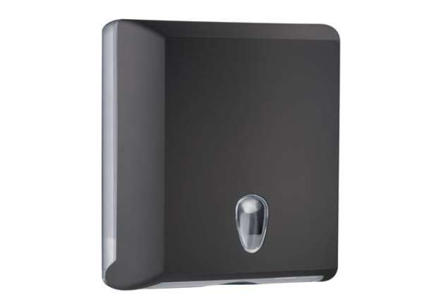Immagine di Dispenser asciugamani piegati Soft Touch - 29x10,5x30,5 cm - nero - Mar Plast