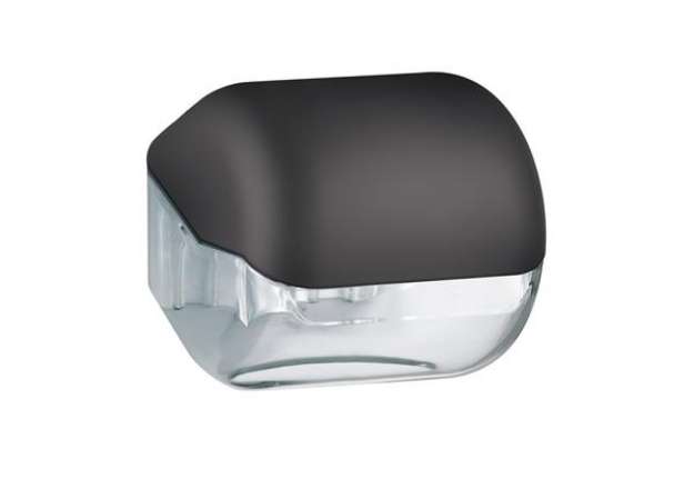 Immagine di Dispenser Soft Touch di carta igienica - 15x14,8x14 cm - plastica - nero - Mar Plast