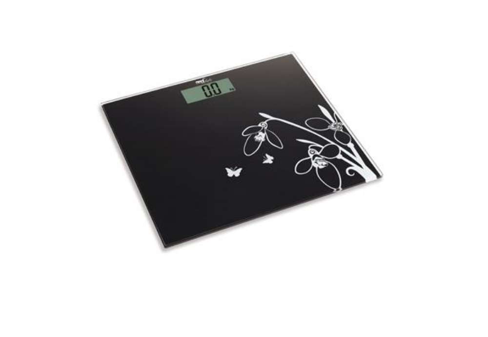 Immagine di Bilancia elettronica Pesapersone - 26 x 30 x 1,7 cm - capacità massima 150 kg - nero - Melchioni fam