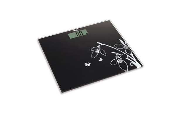 Immagine di Bilancia elettronica Pesapersone - 26 x 30 x 1,7 cm - capacità massima 150 kg - nero - Melchioni fam