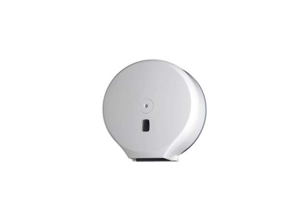 Immagine di Dispenser carta igienica Basica rotolo Maxi Jumbo - 34,7 x 13,7 x 35,5 cm - rotolo diametro 30 cm -