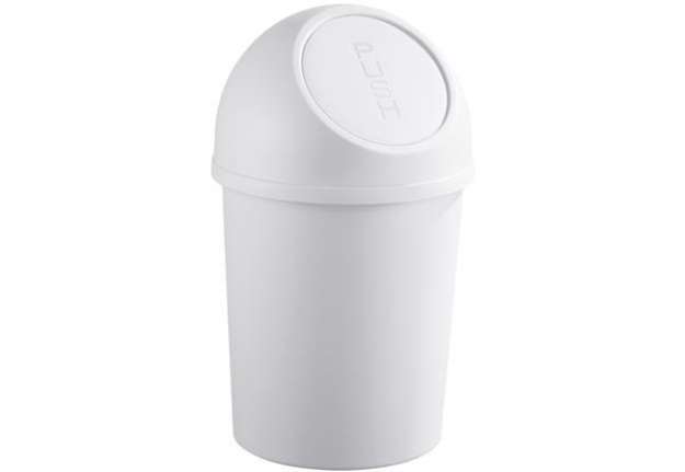 Immagine di Contenitore per rifiuti Push - diametro 31,5 cm - altezza 61,5 cm - 25 L - grigio chiaro - Helit