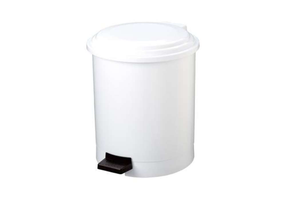 Immagine di Pattumiera a pedale Ruf - PP - 20 L - diametro 31,5 cm - altezza 42 cm - bianco - Medial