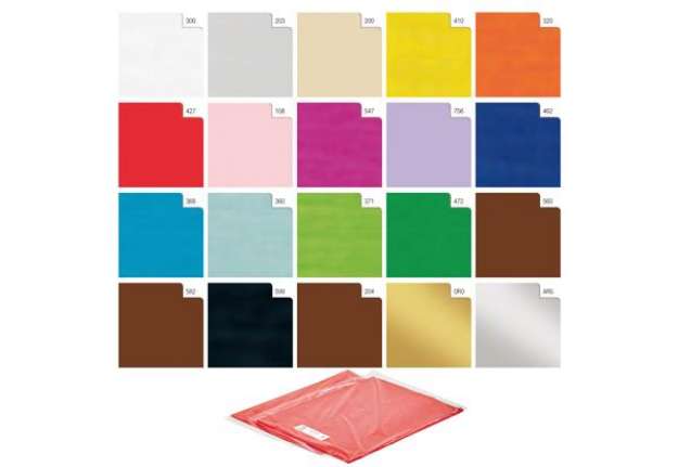 Immagine di Carta velina -  50x70cm - 20 gr - rosso 427 - Rex Sadoch - busta 26 pezzi