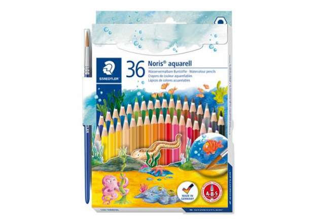 Immagine di Pastelli Noris aquarell 144 - colori assortiti - Staedtler  - astuccio 36 pezzi