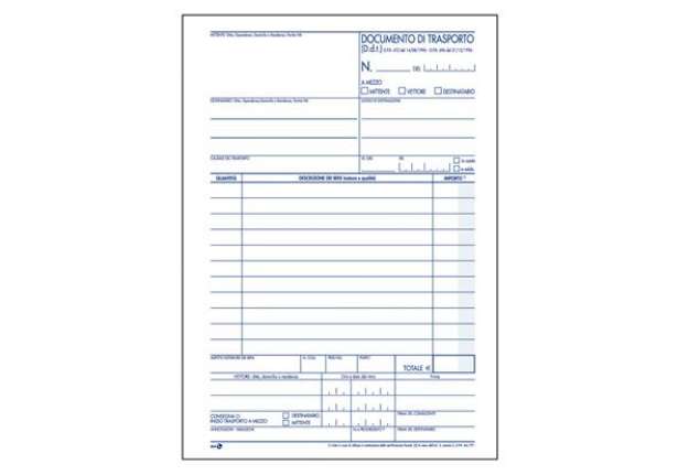 Immagine di Documento di trasporto - 150 x 225mm - 50 x 3 copie - BM