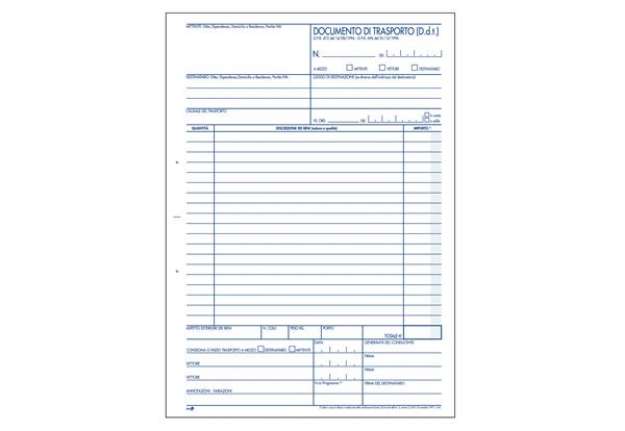 Immagine di Blocco DDT - 225 x 297mm - 50 x 3 copie - BM